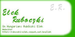 elek ruboczki business card
